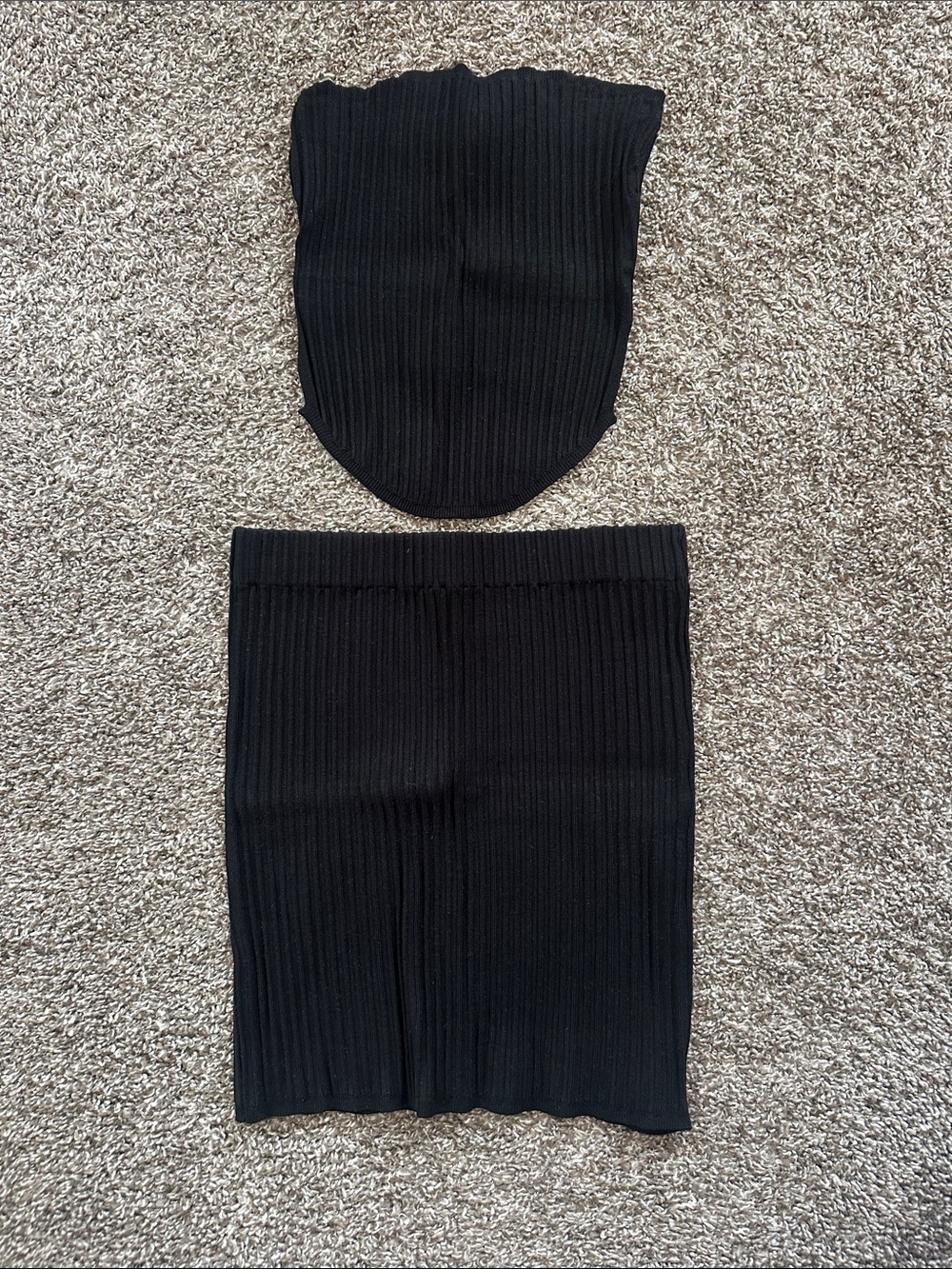 Ribbed Black 2 piece Set Going Put